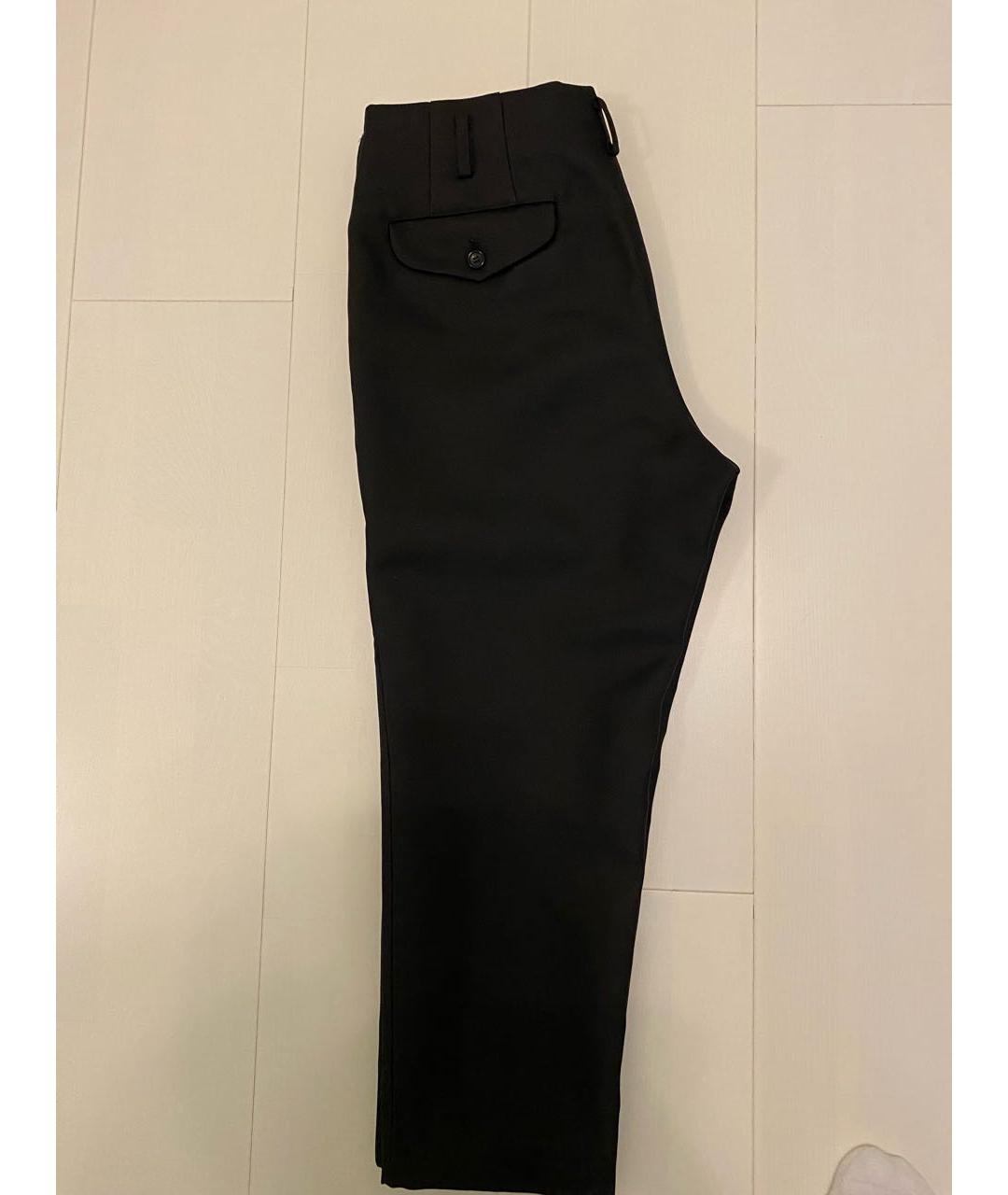 COMME DES GARÇONS Черные полиэстеровые прямые брюки, фото 4