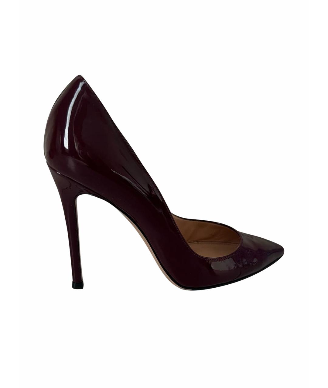 GIANVITO ROSSI Бордовые туфли из лакированной кожи, фото 1