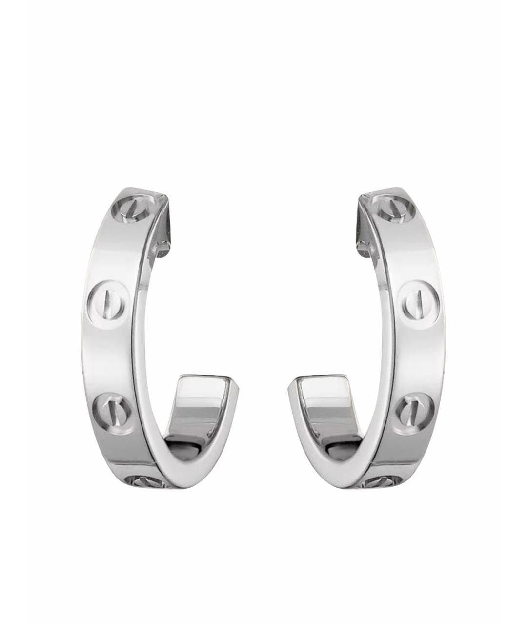 CARTIER Серебряные серьги из белого золота, фото 1