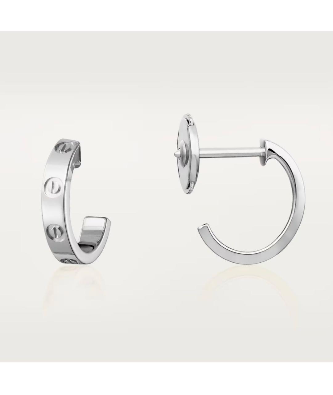CARTIER Серебряные серьги из белого золота, фото 4