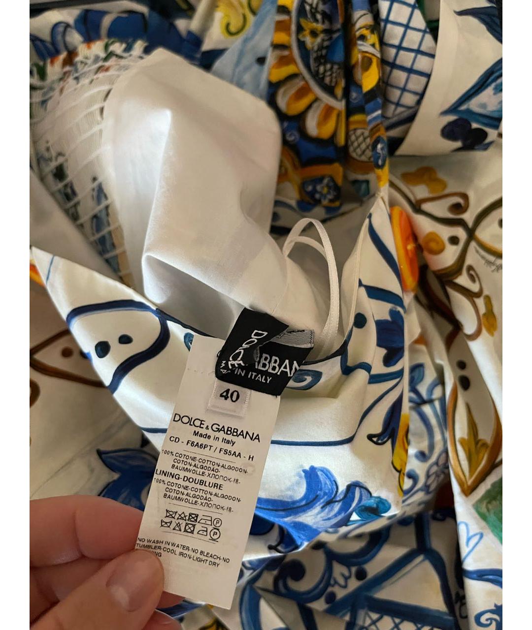 DOLCE&GABBANA Мульти хлопковый сарафан, фото 2