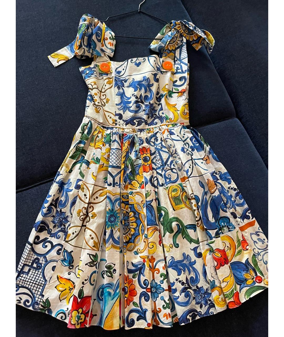 DOLCE&GABBANA Мульти хлопковый сарафан, фото 3
