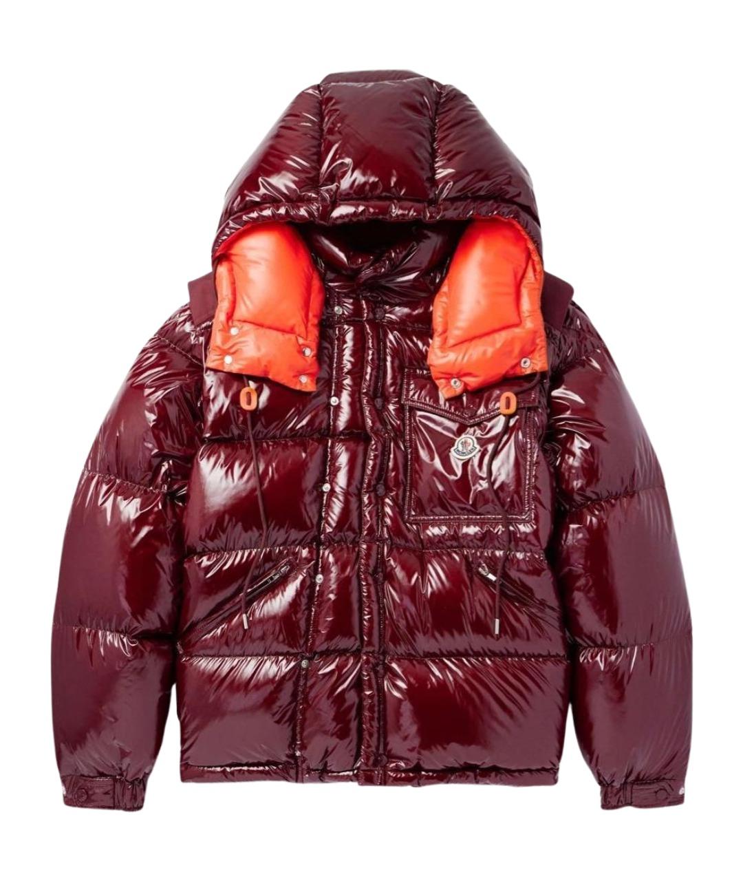 MONCLER Бордовый пуховик, фото 1