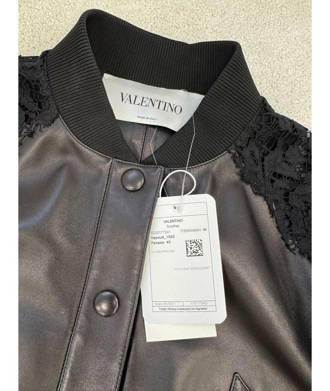VALENTINO Черная кожаная куртка, фото 3