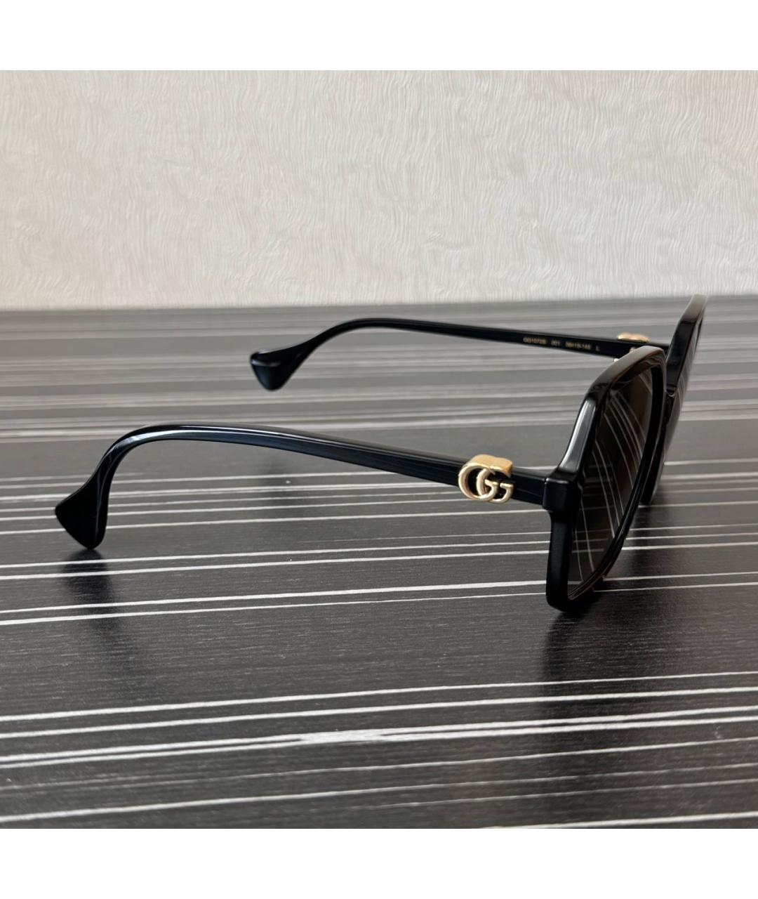 GUCCI Черные пластиковые солнцезащитные очки, фото 2