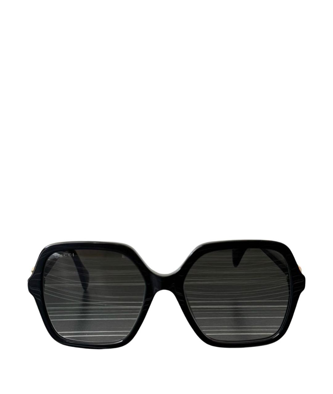 GUCCI Черные пластиковые солнцезащитные очки, фото 1