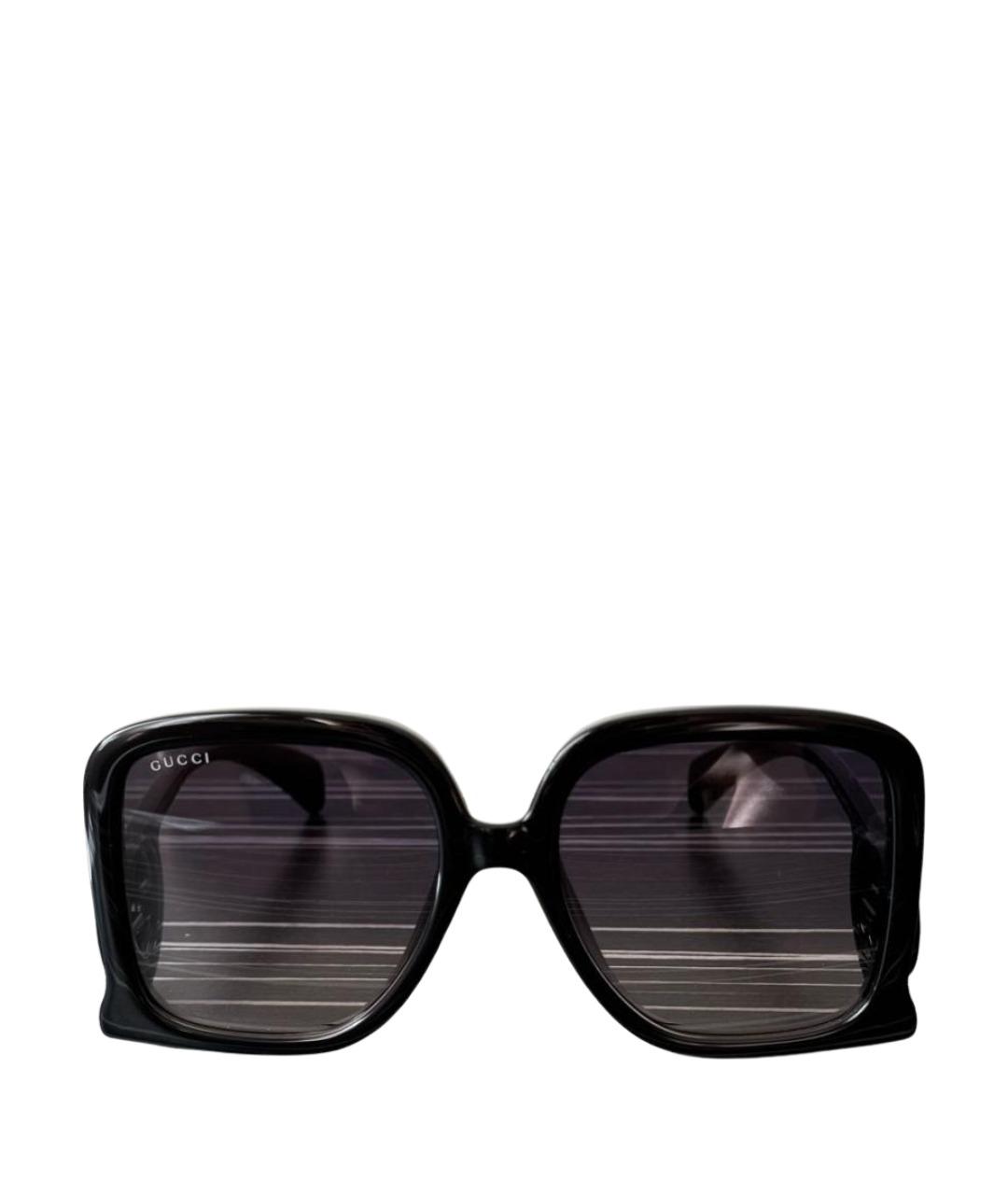 GUCCI Черные пластиковые солнцезащитные очки, фото 1