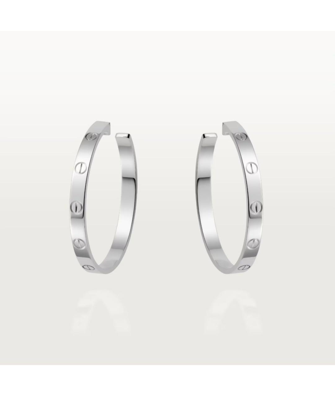 CARTIER Серебряные серьги из белого золота, фото 7