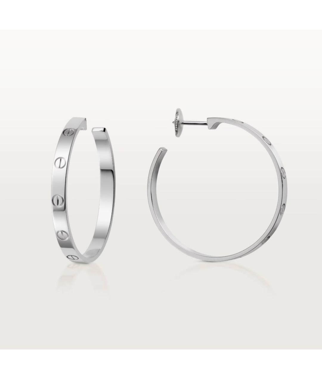 CARTIER Серебряные серьги из белого золота, фото 4