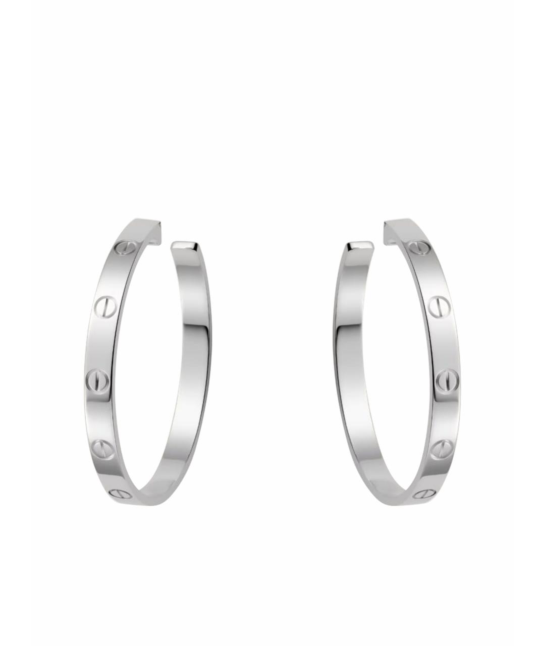 CARTIER Серебряные серьги из белого золота, фото 1