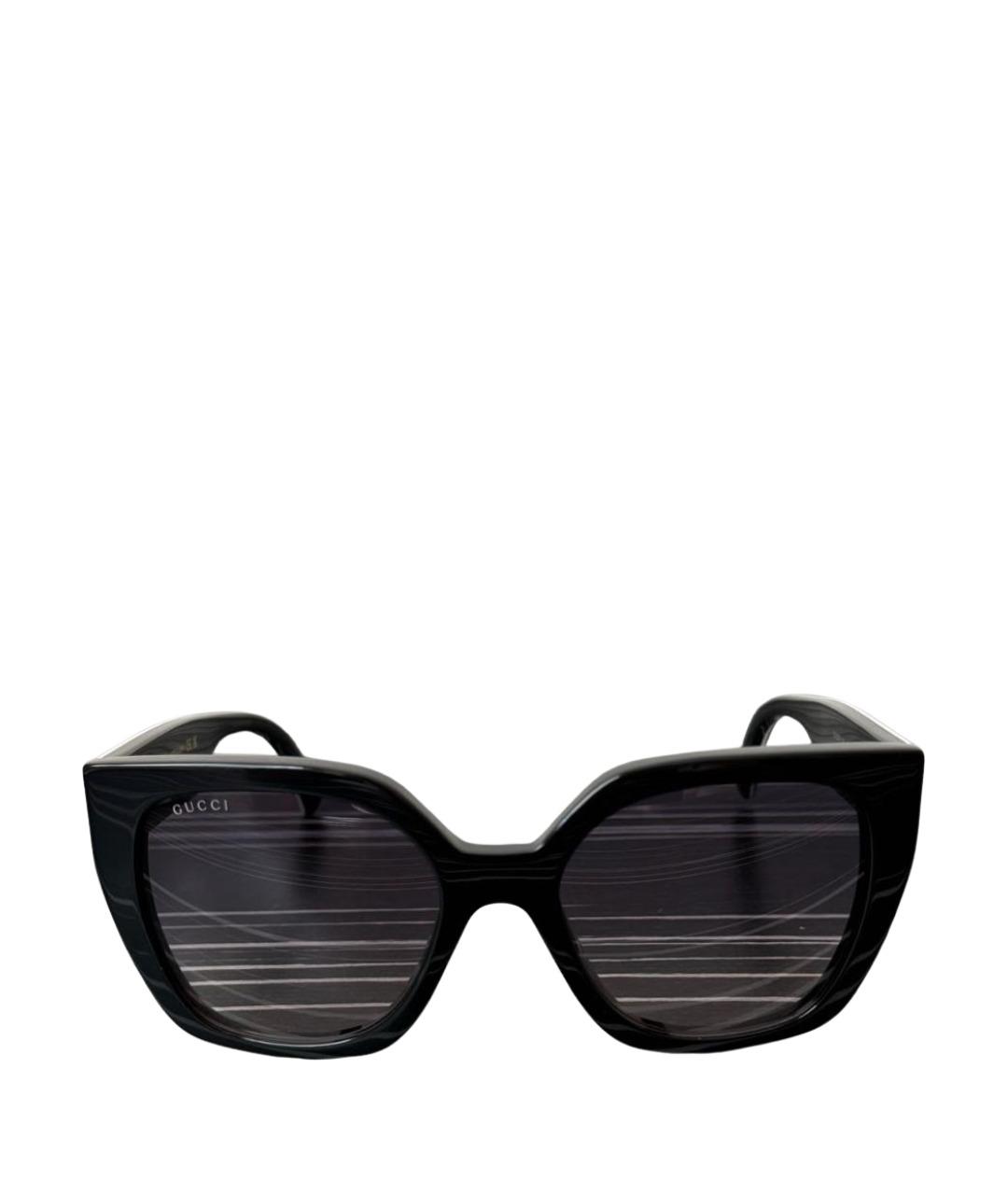 GUCCI Черные пластиковые солнцезащитные очки, фото 1