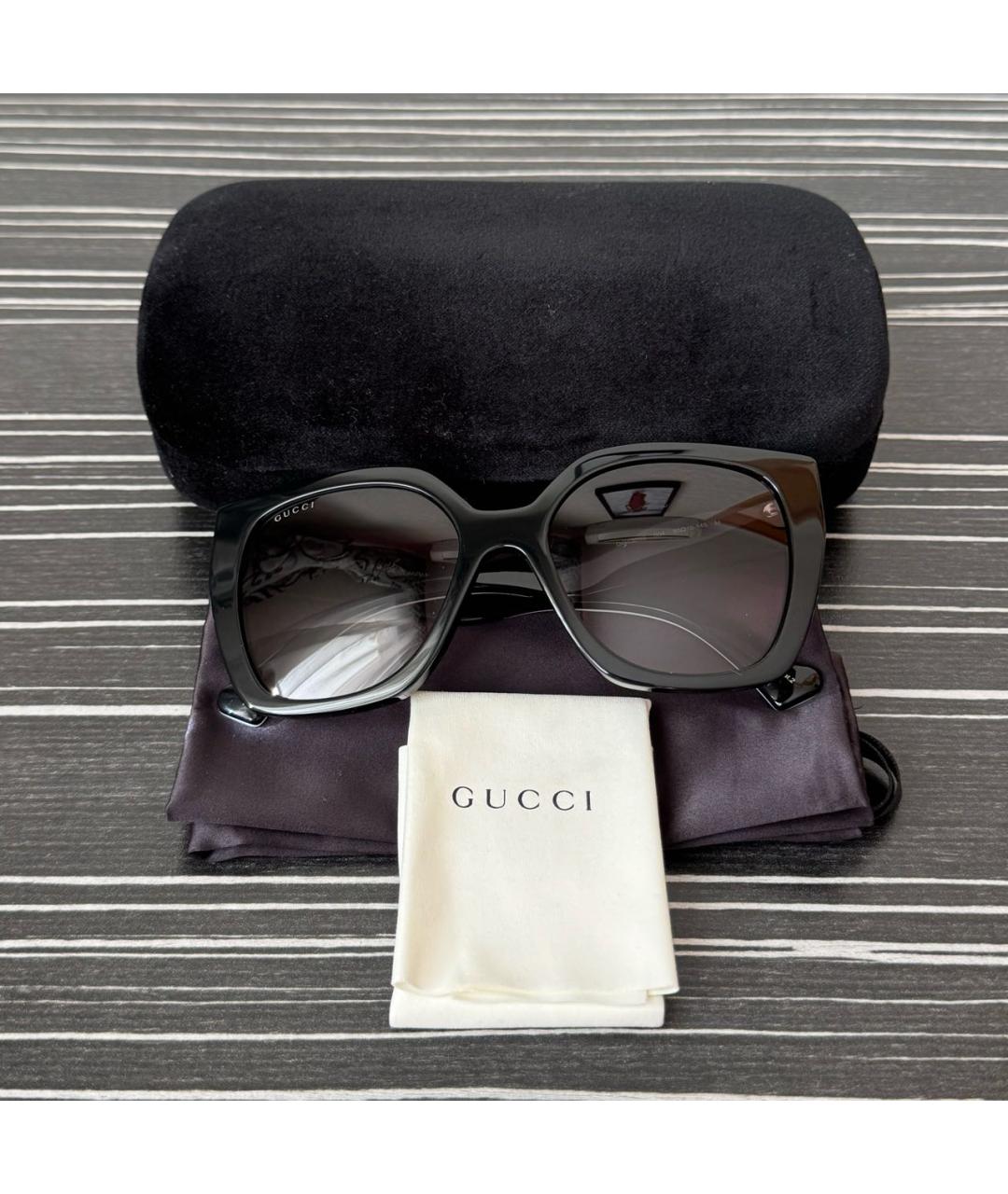 GUCCI Черные пластиковые солнцезащитные очки, фото 4