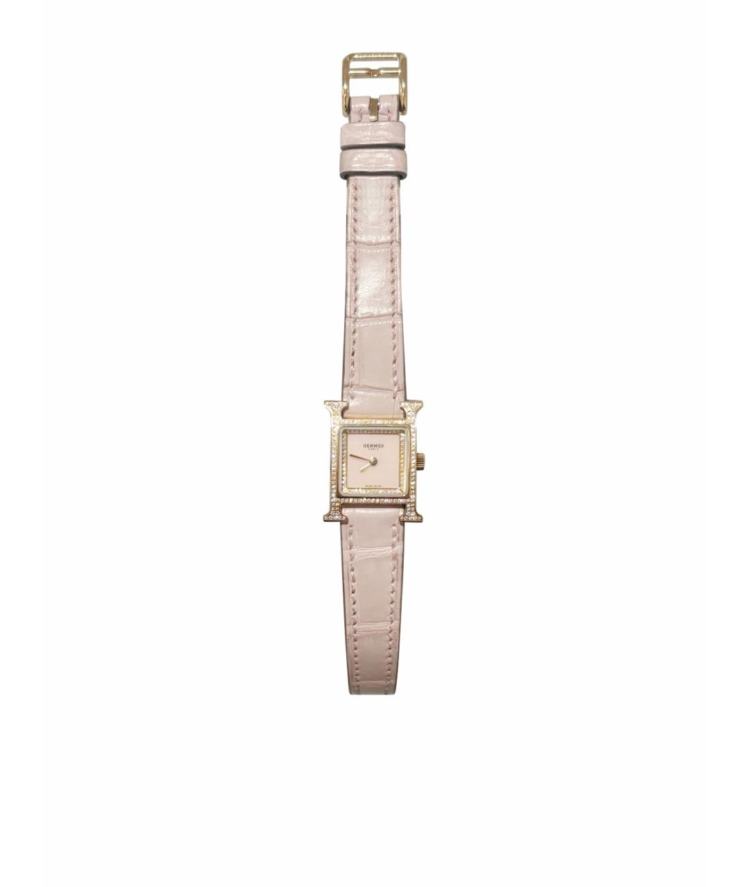 HERMES Розовые часы из розового золота, фото 1