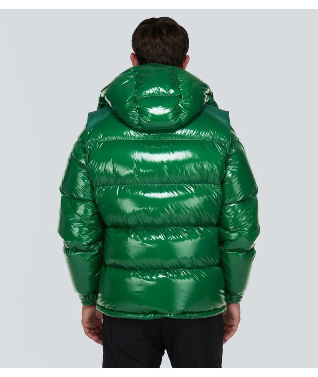MONCLER Зеленый пуховик, фото 3