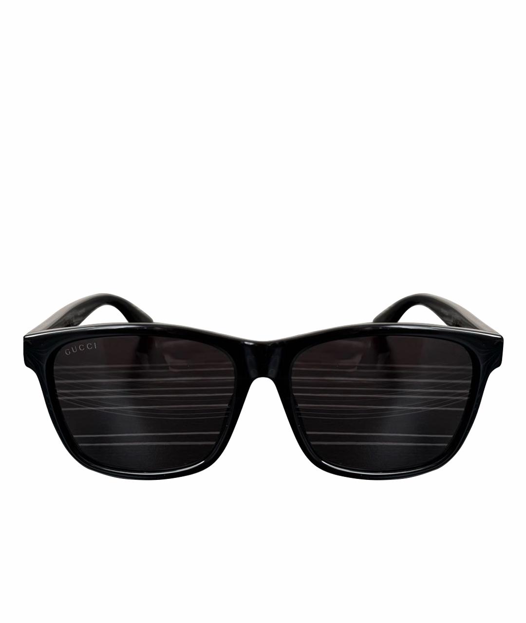 GUCCI Черные пластиковые солнцезащитные очки, фото 1