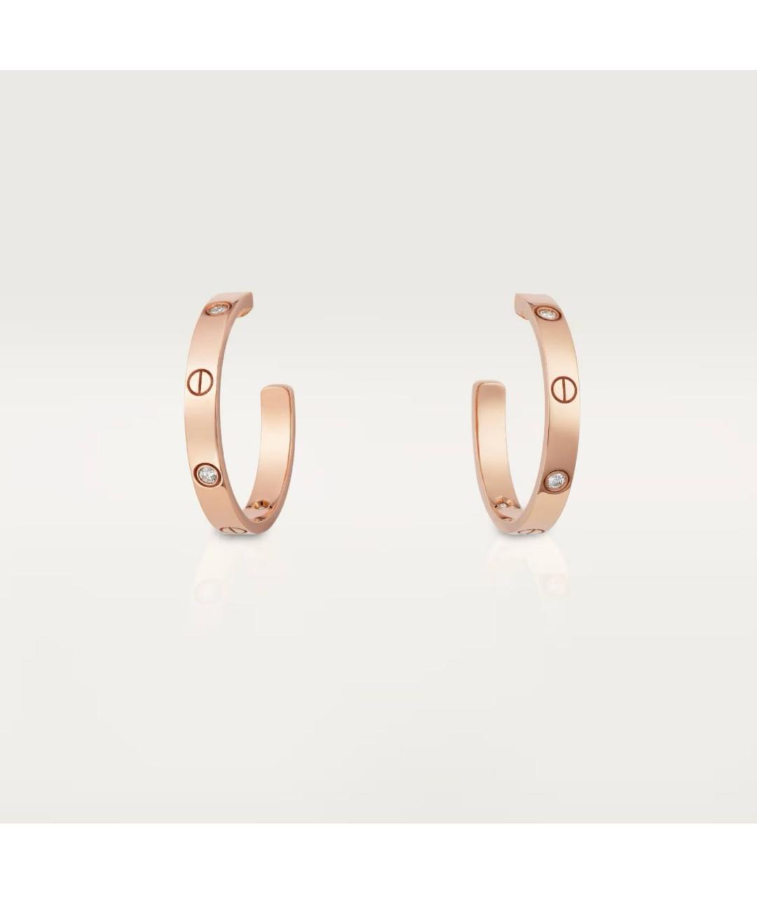CARTIER Розовые серьги из розового золота, фото 8