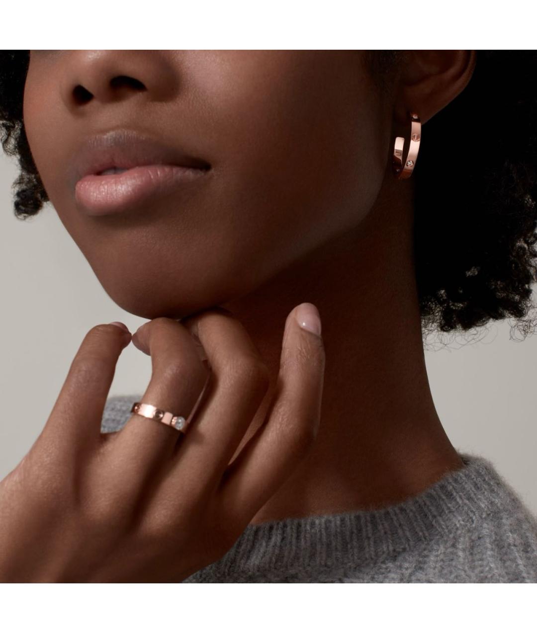 CARTIER Розовые серьги из розового золота, фото 2