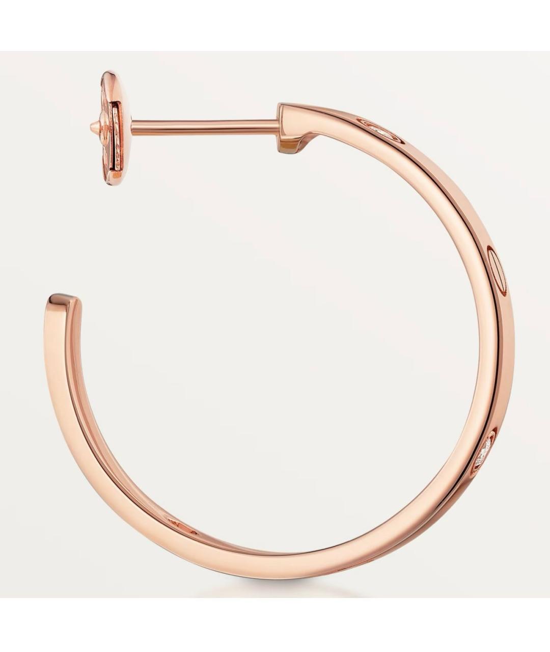 CARTIER Розовые серьги из розового золота, фото 6