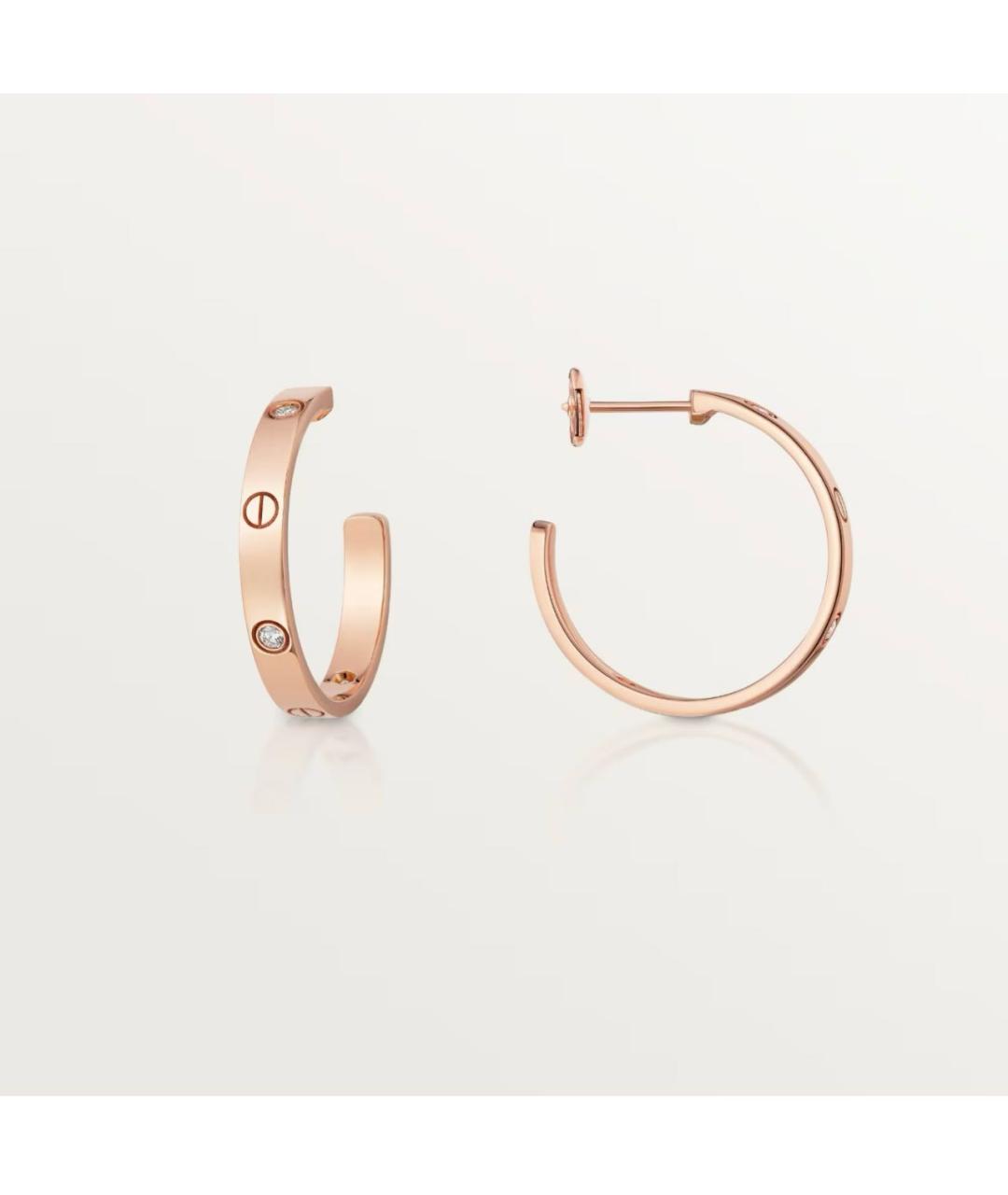 CARTIER Розовые серьги из розового золота, фото 5