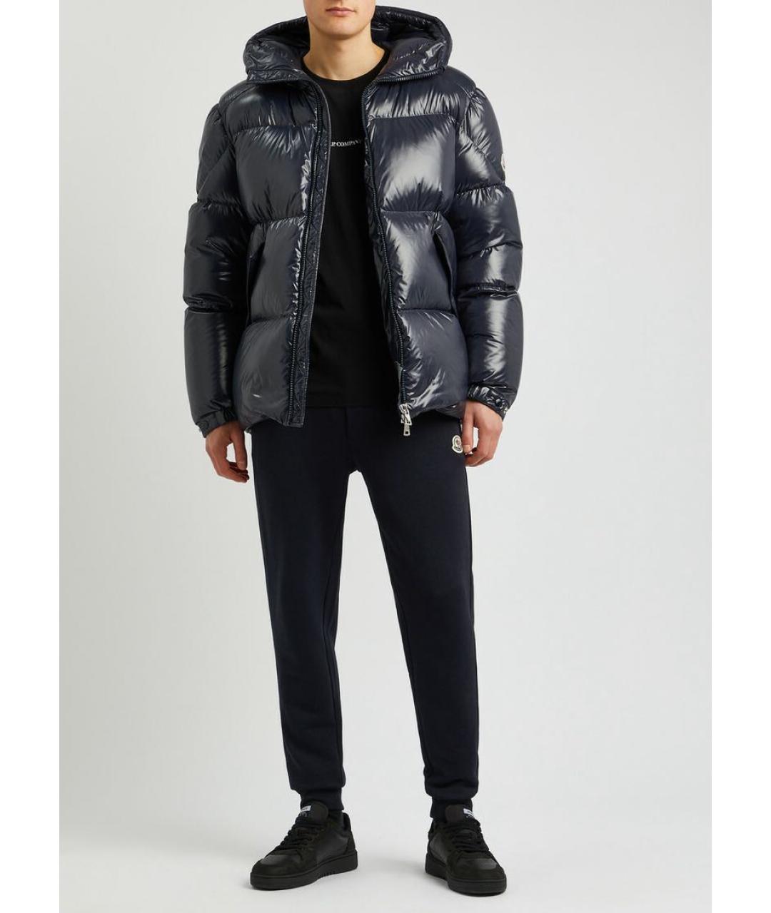 MONCLER Темно-синий пуховик, фото 4