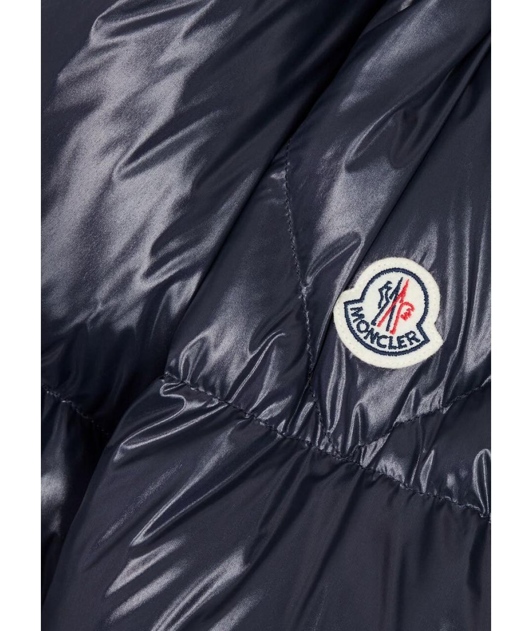 MONCLER Темно-синий пуховик, фото 5