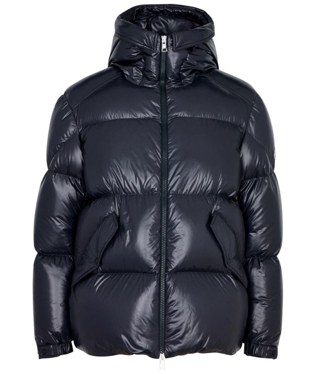 MONCLER Темно-синий пуховик, фото 1