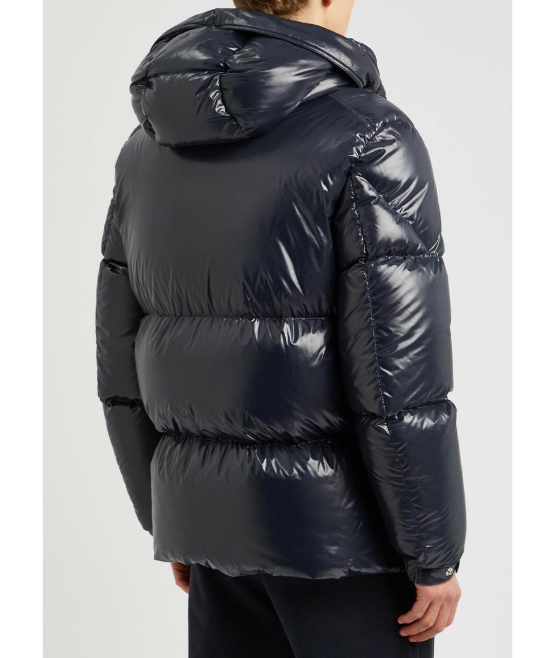 MONCLER Темно-синий пуховик, фото 3