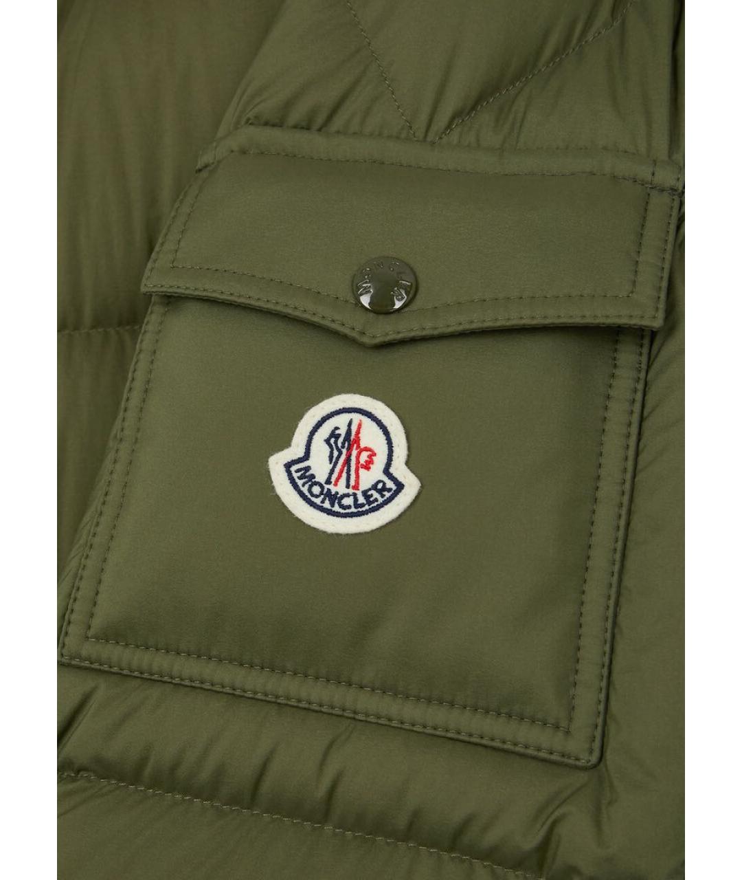 MONCLER Хаки пуховик, фото 5