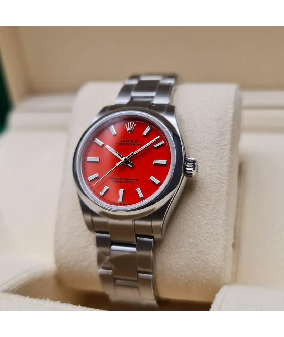 ROLEX Красные часы, фото 3