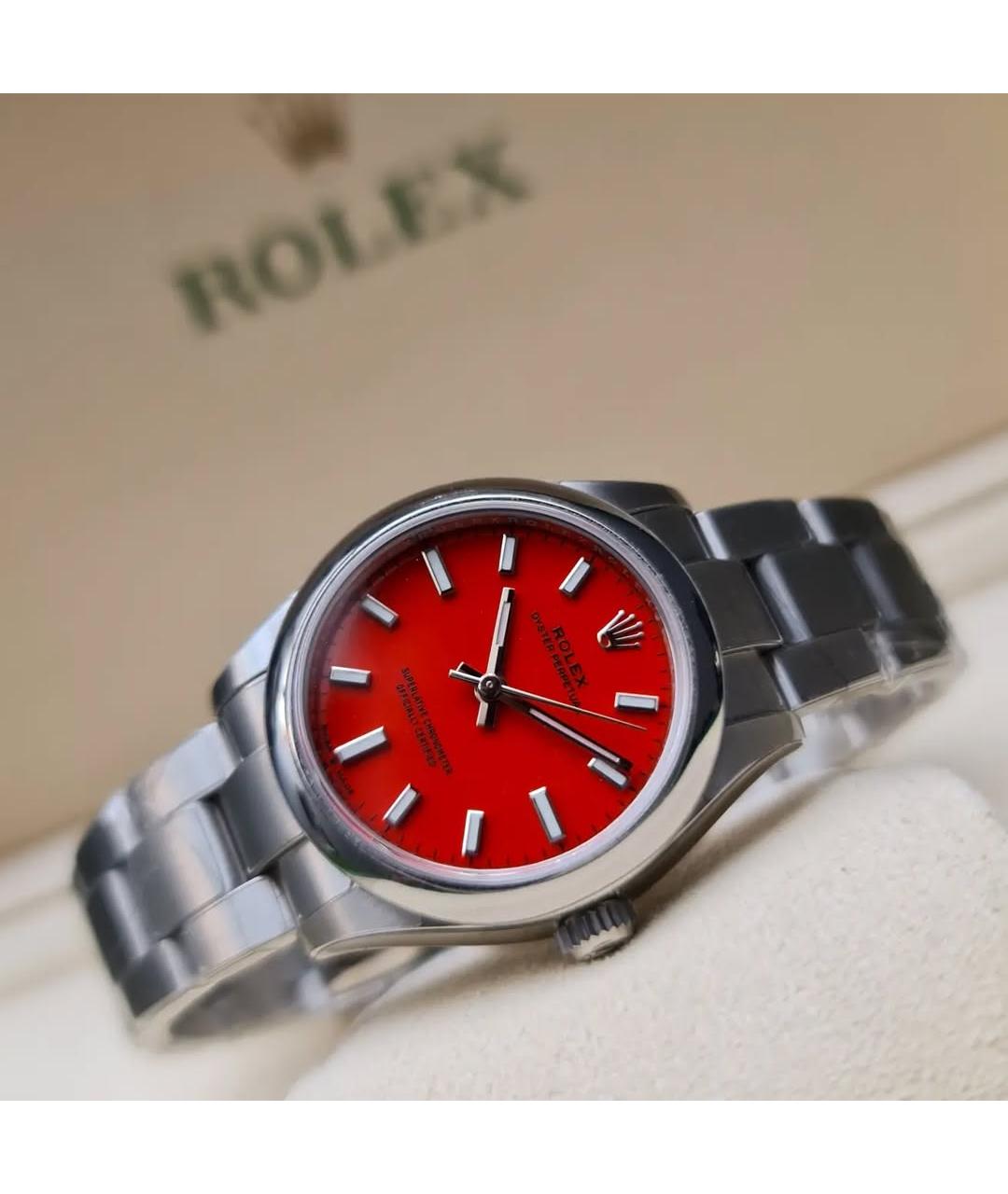 ROLEX Красные часы, фото 5