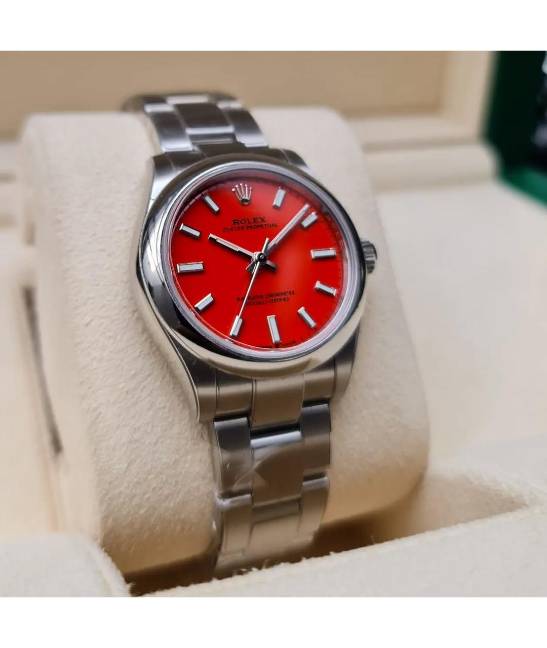 ROLEX Красные часы, фото 4