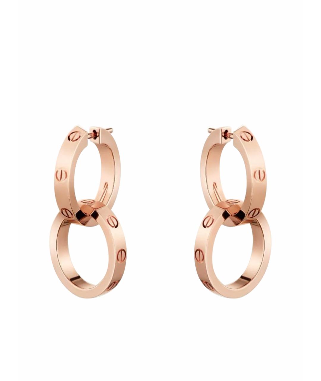 CARTIER Розовые серьги из розового золота, фото 1