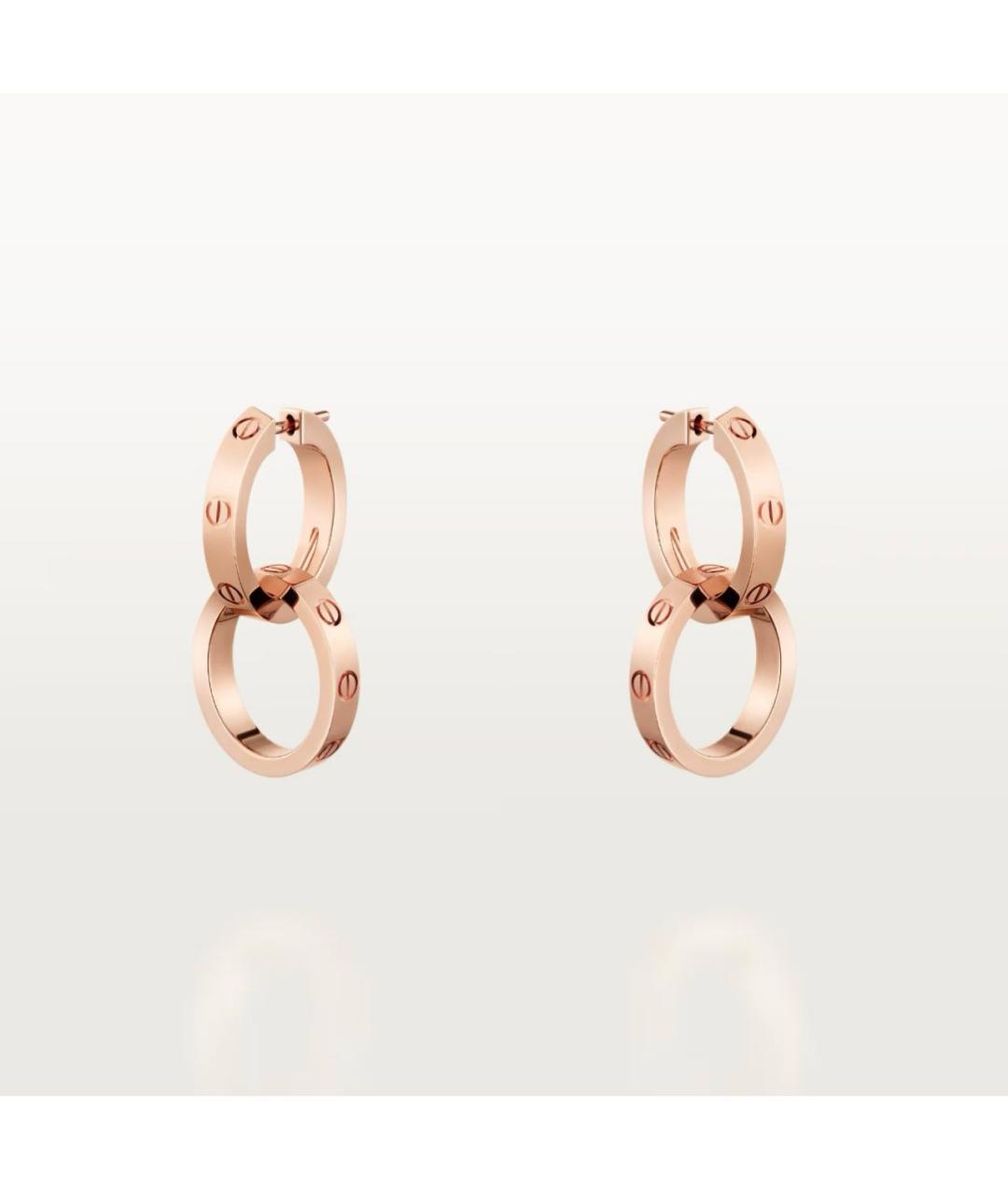 CARTIER Розовые серьги из розового золота, фото 9