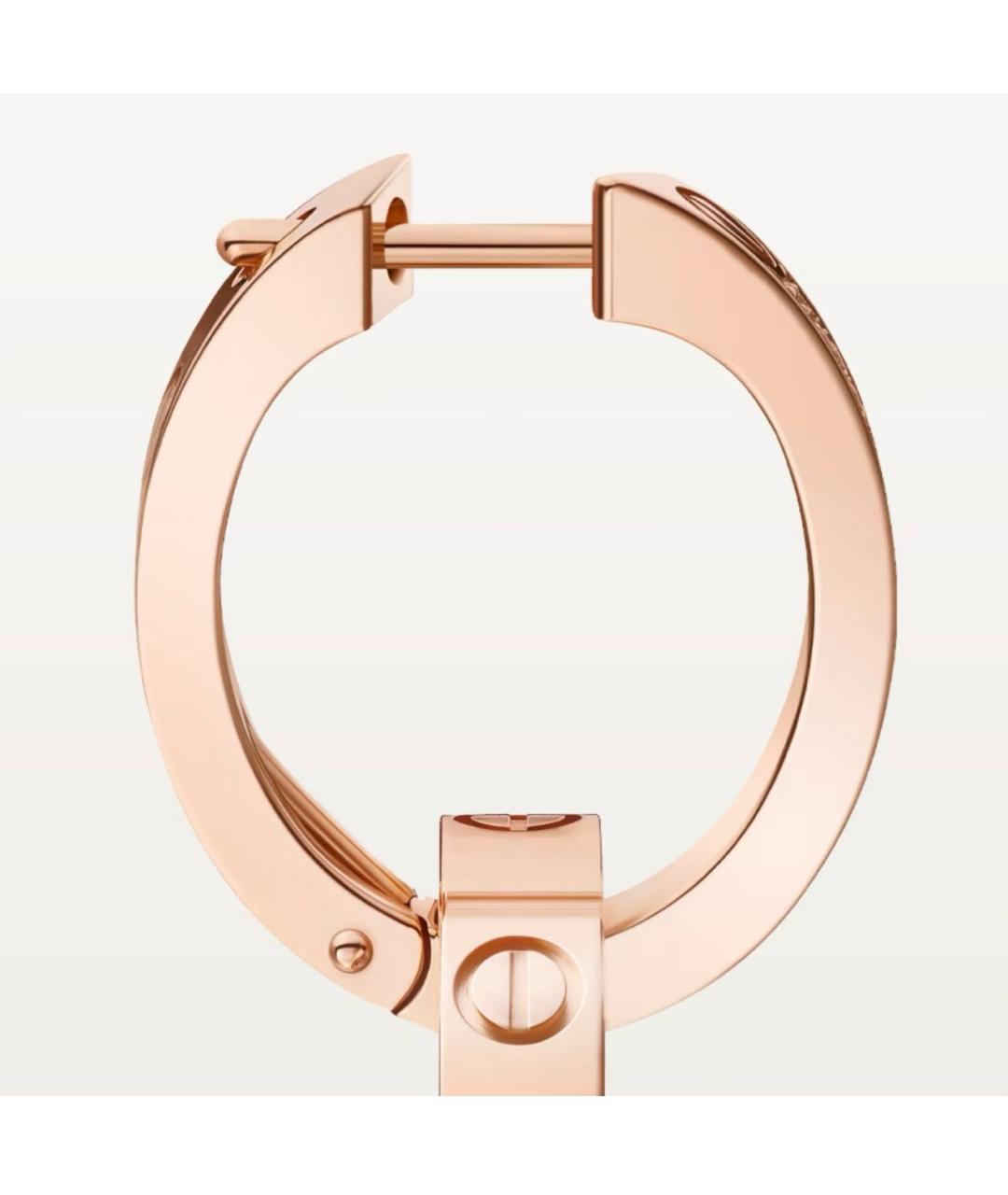 CARTIER Розовые серьги из розового золота, фото 5