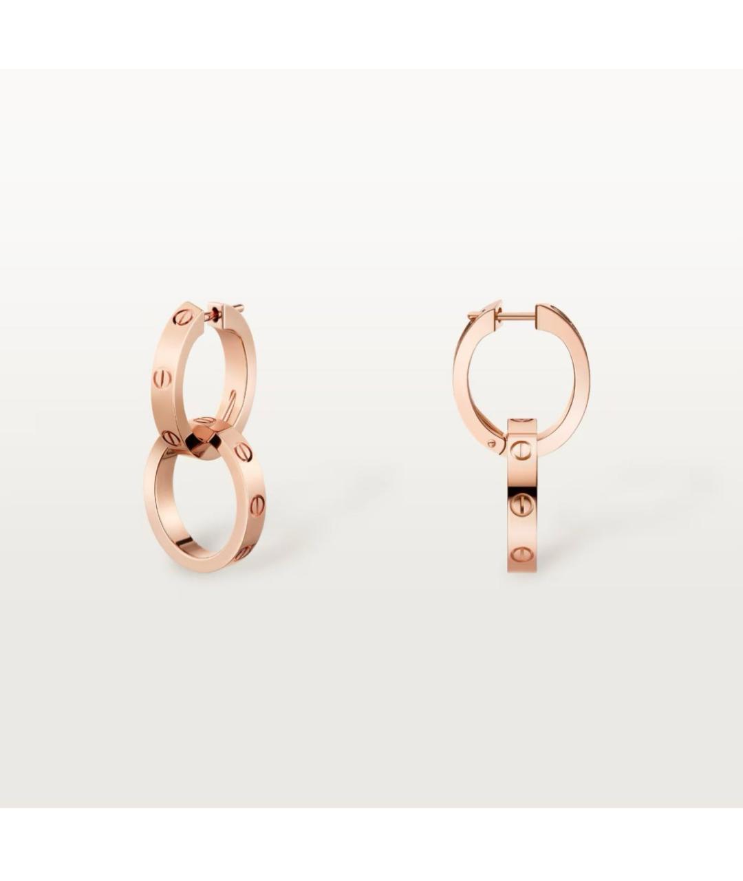 CARTIER Розовые серьги из розового золота, фото 6
