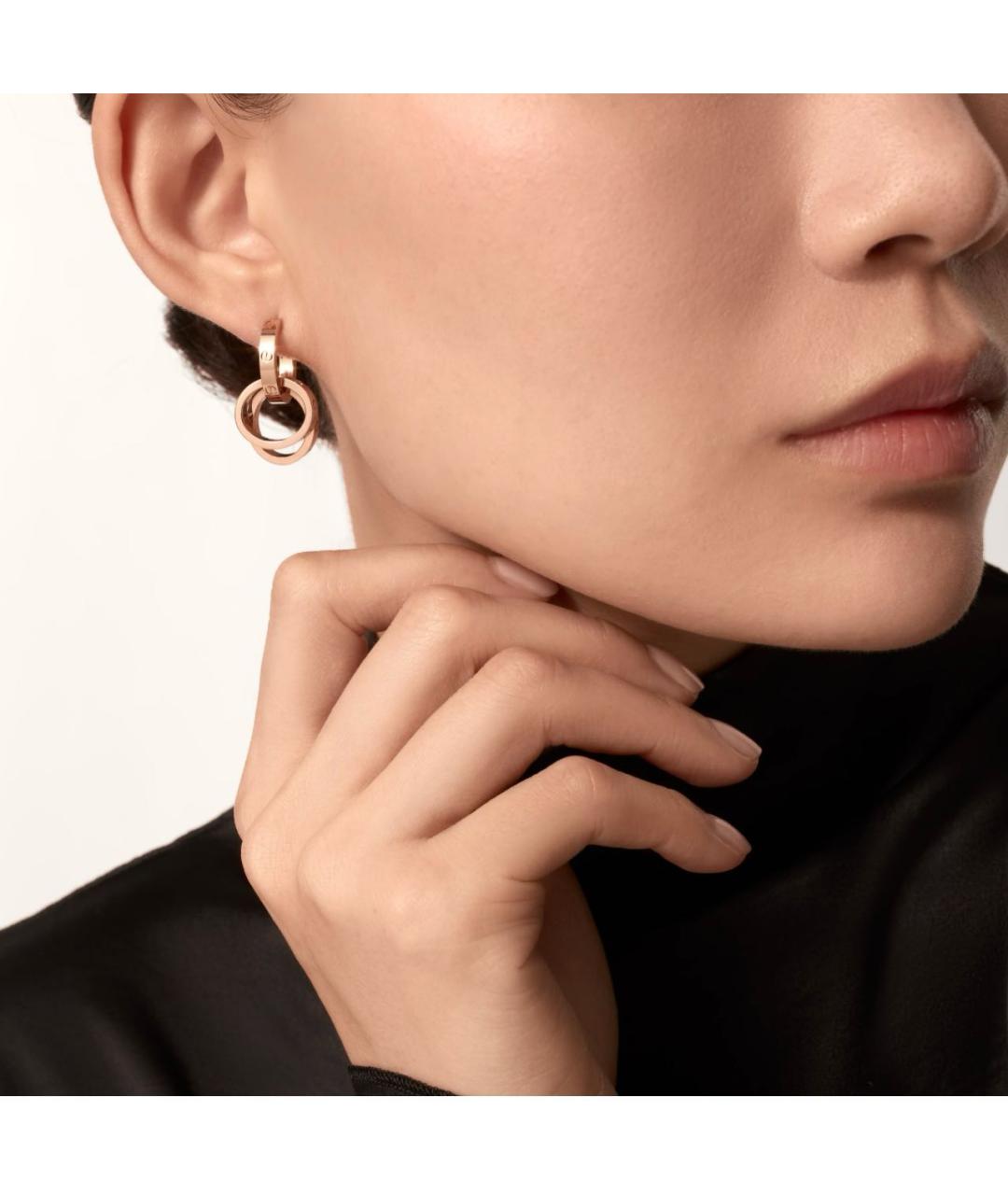 CARTIER Розовые серьги из розового золота, фото 3