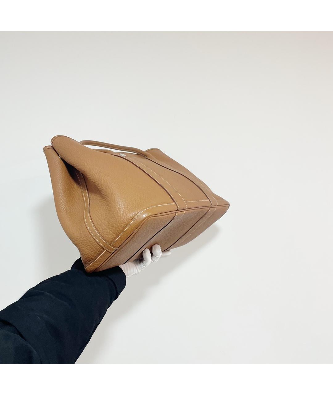 HERMES Коричневая кожаная сумка через плечо, фото 3