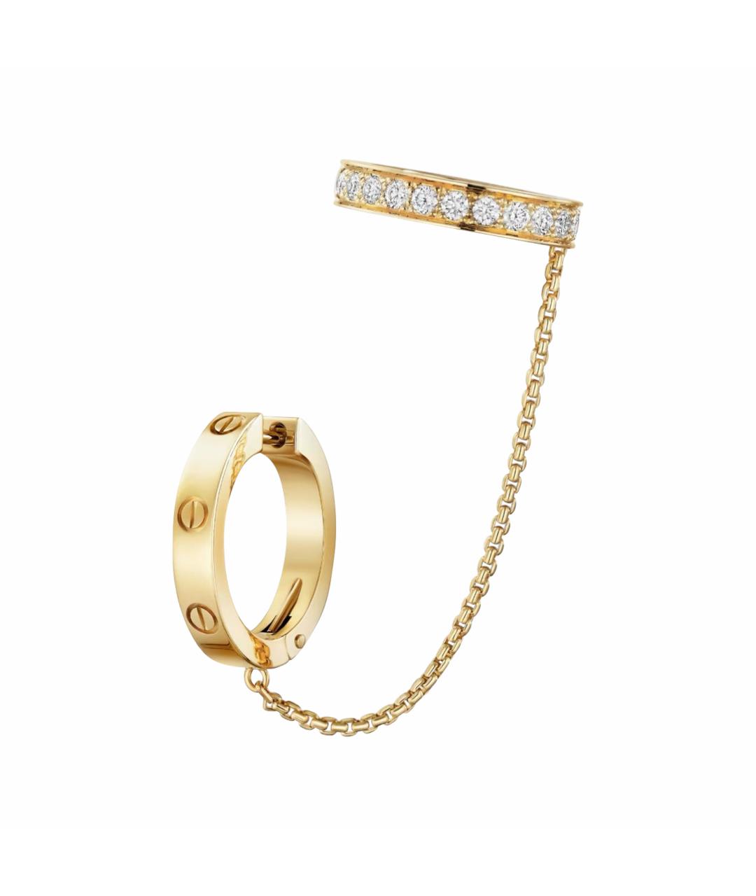 CARTIER Золотые серьги из желтого золота, фото 1