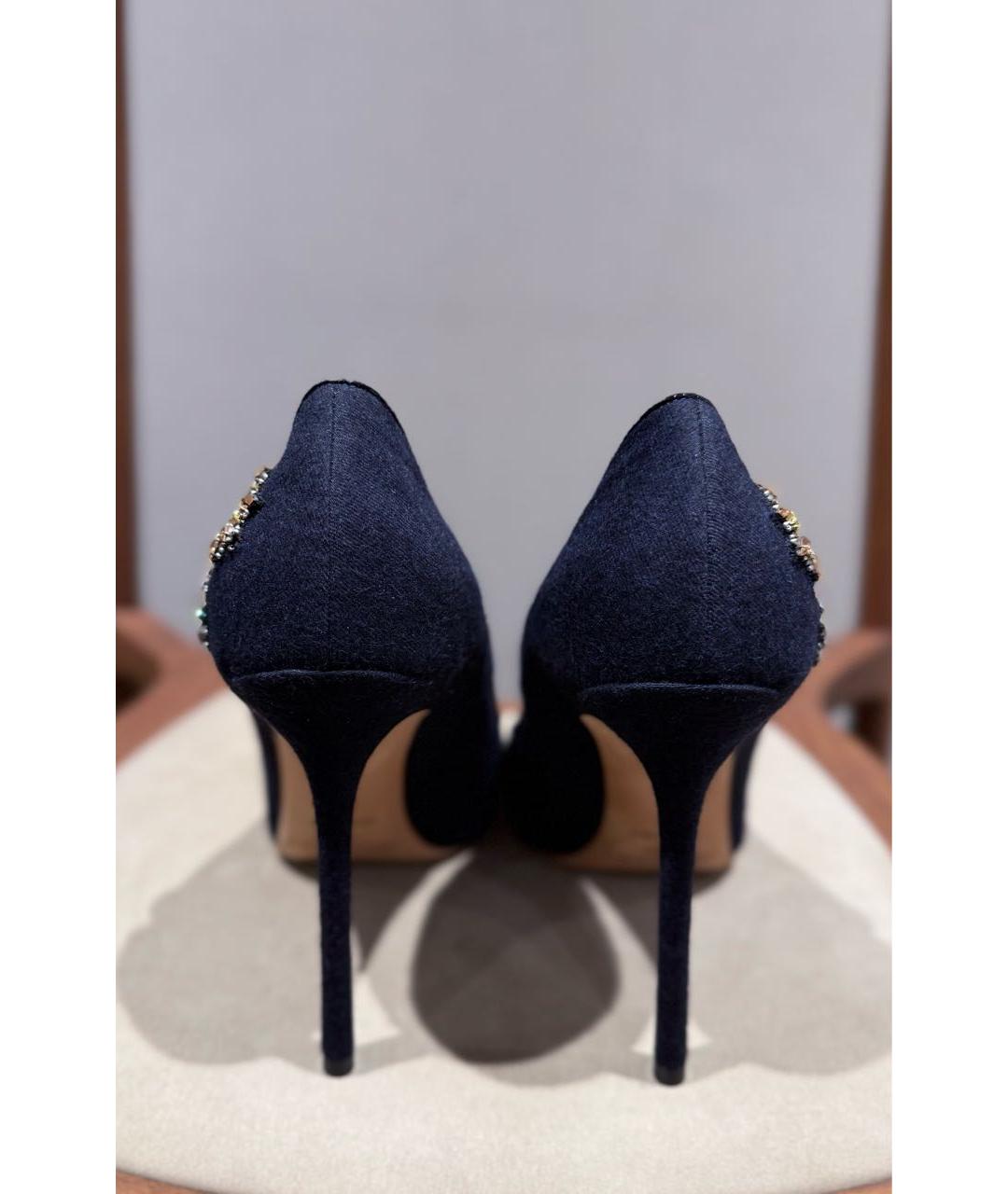 JIMMY CHOO Антрацитовые текстильные туфли, фото 4
