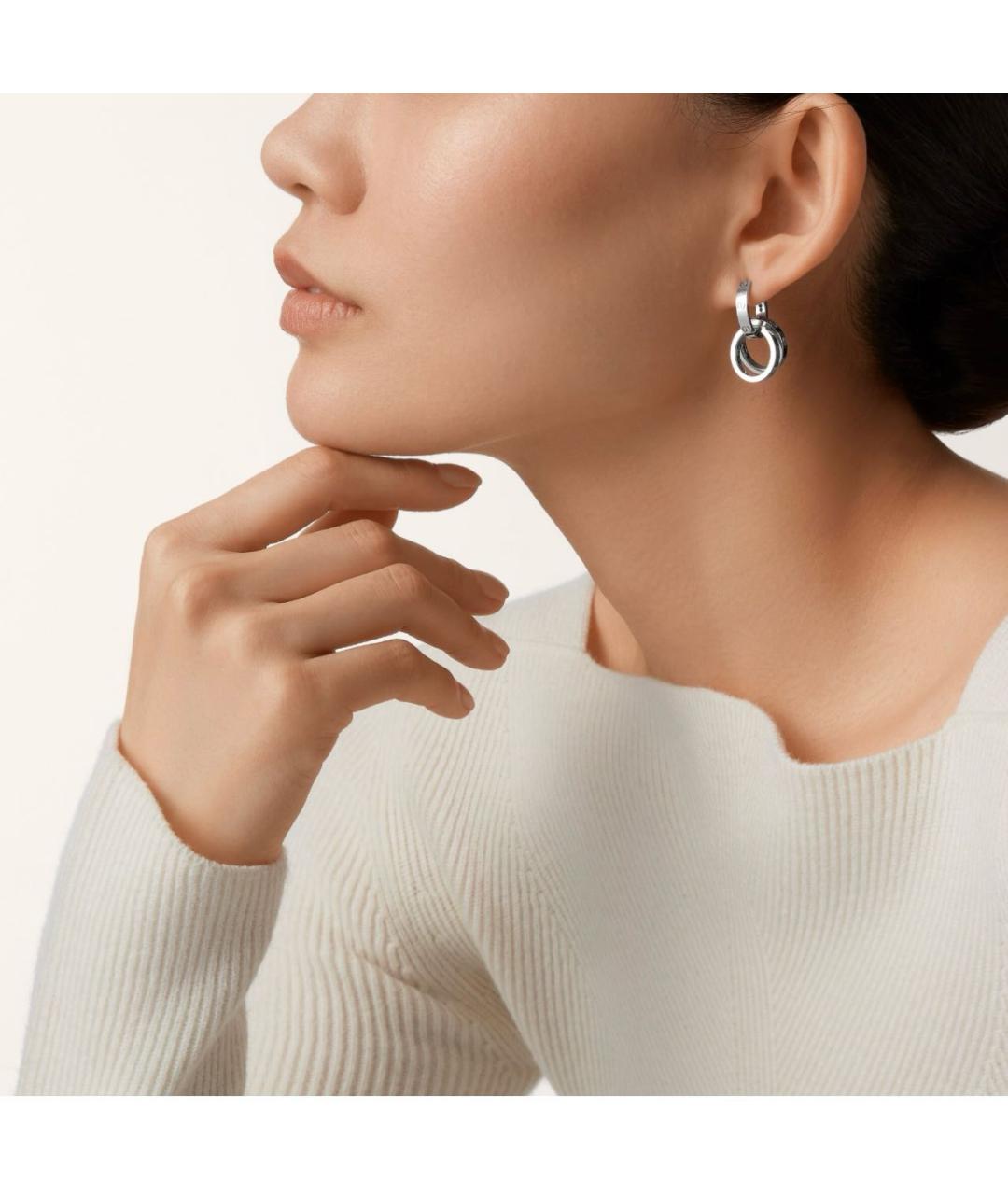 CARTIER Серебряные серьги из белого золота, фото 2