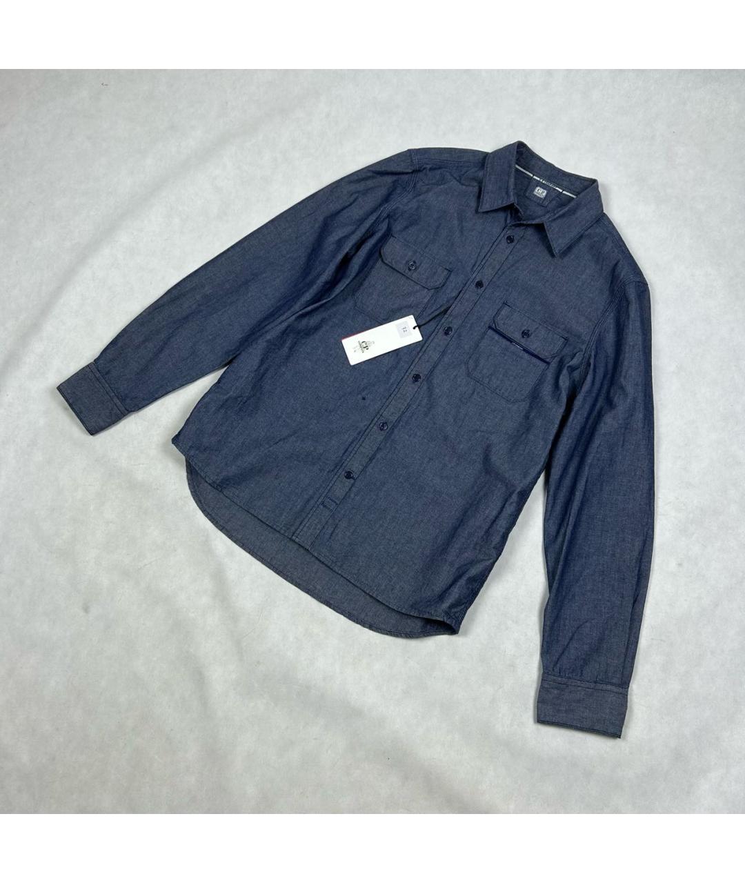 CP COMPANY Синяя хлопковая кэжуал рубашка, фото 2