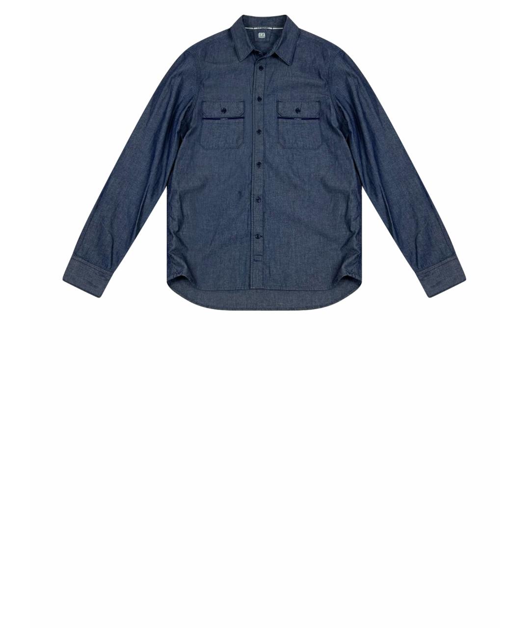 CP COMPANY Синяя хлопковая кэжуал рубашка, фото 1