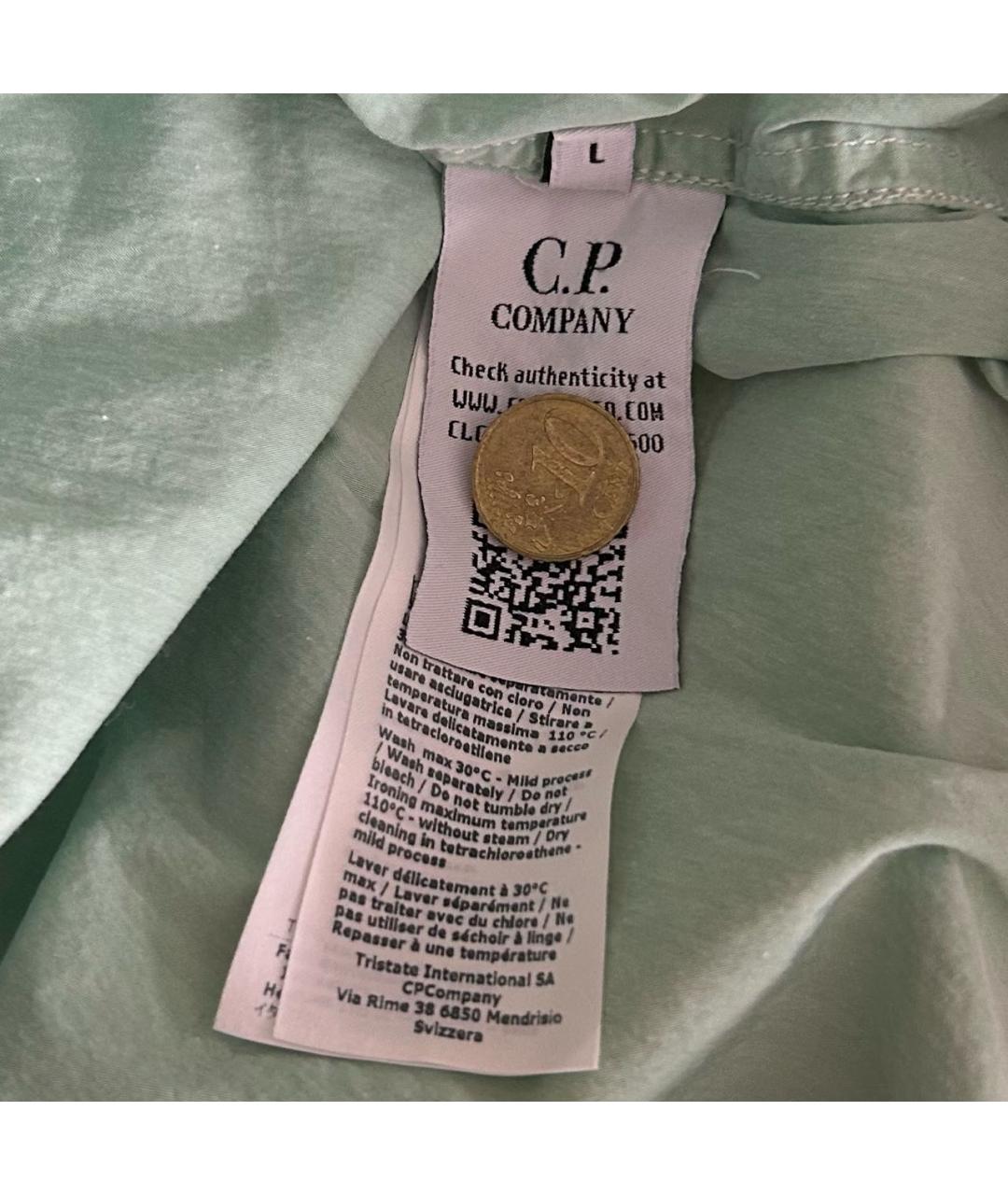 CP COMPANY Бирюзовая хлопковая кэжуал рубашка, фото 5