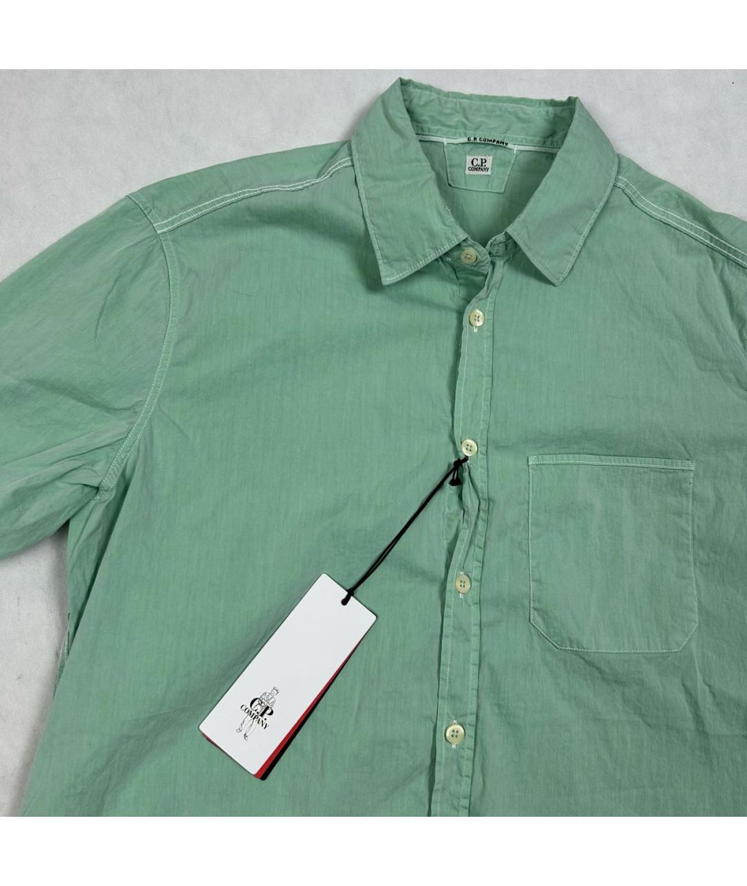 CP COMPANY Бирюзовая хлопковая кэжуал рубашка, фото 3