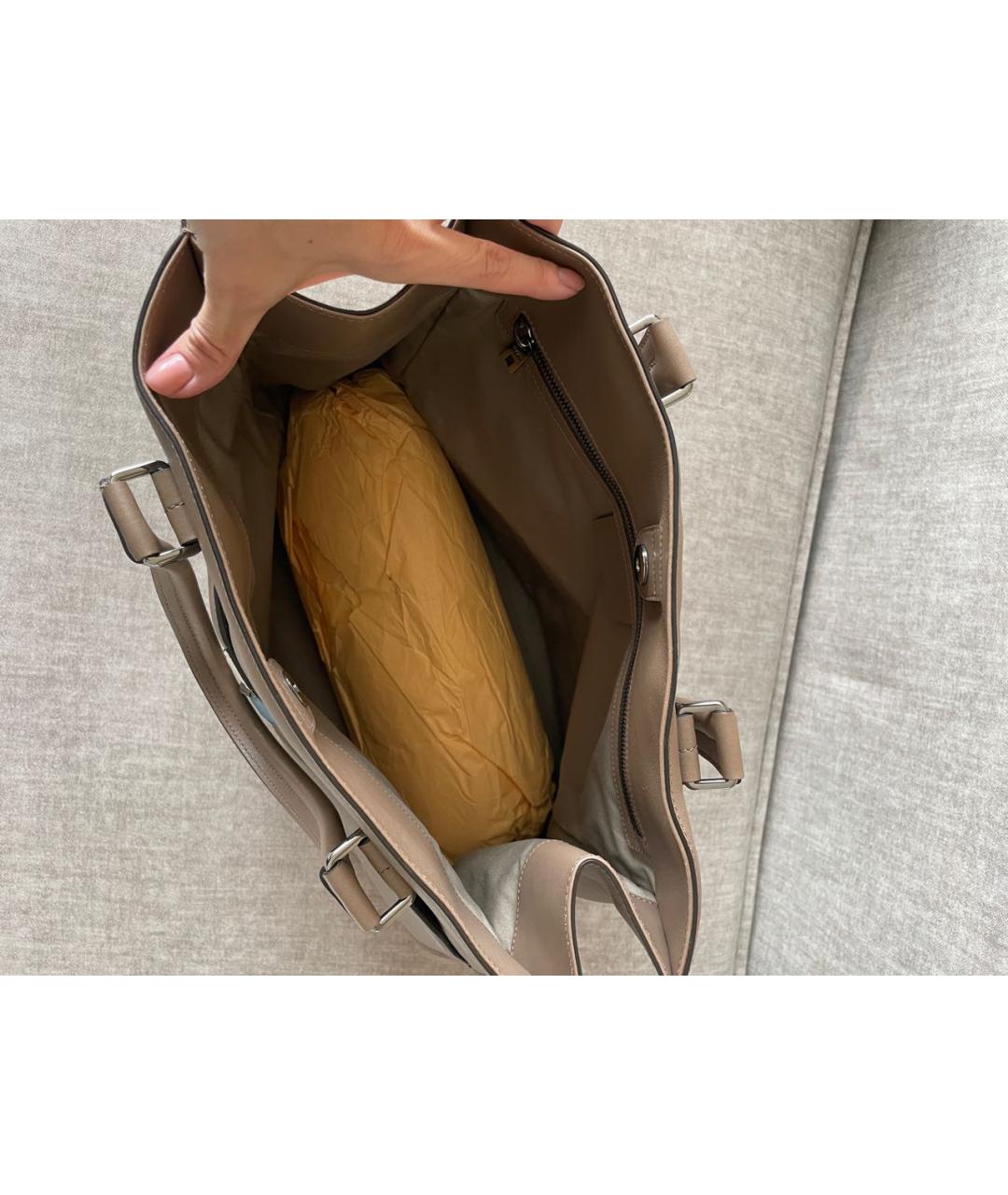 TOD'S Коричневая кожаная сумка тоут, фото 4