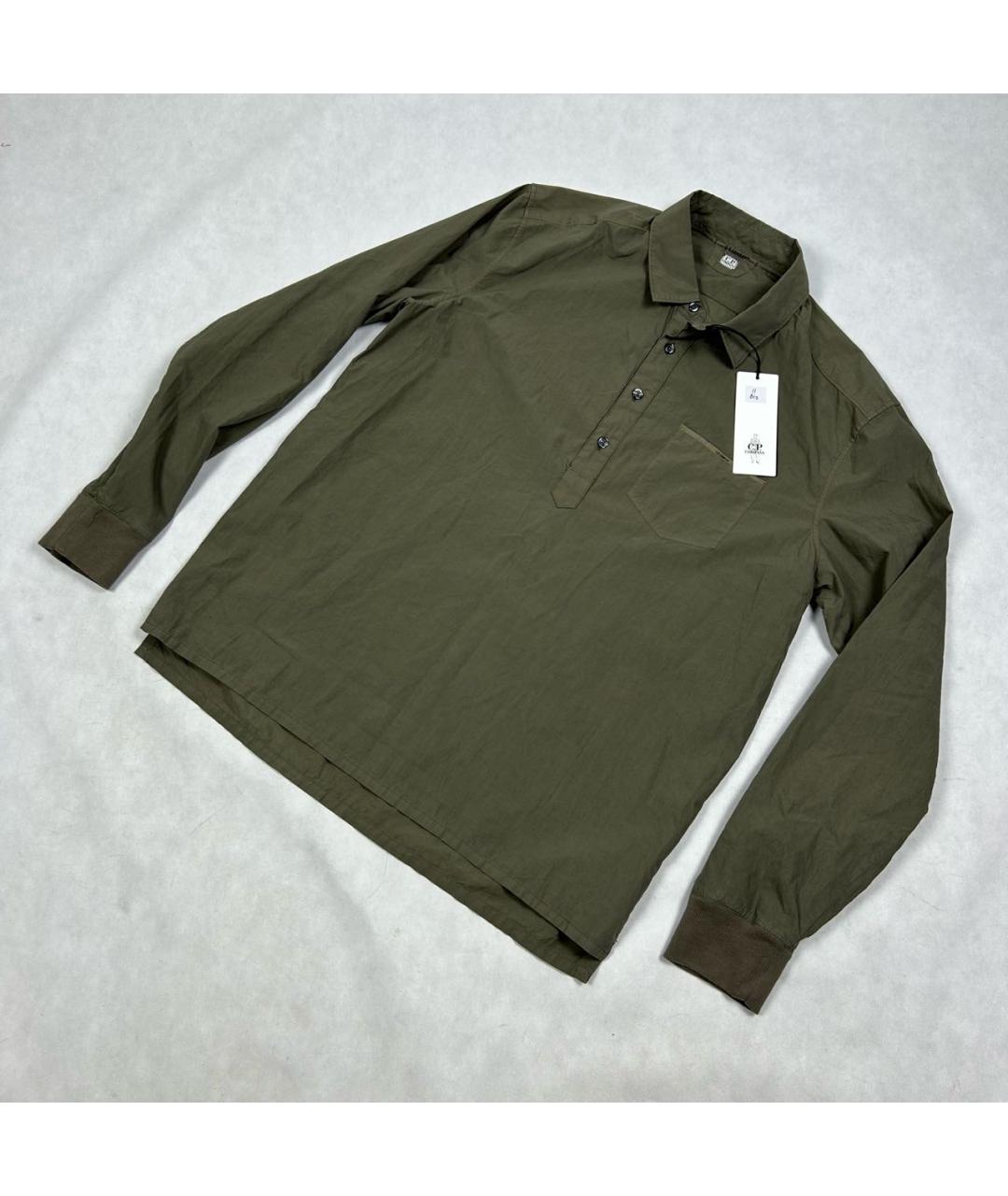 CP COMPANY Хаки хлопковая кэжуал рубашка, фото 2