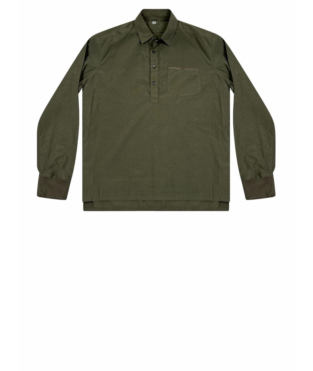 CP COMPANY Хаки хлопковая кэжуал рубашка, фото 1