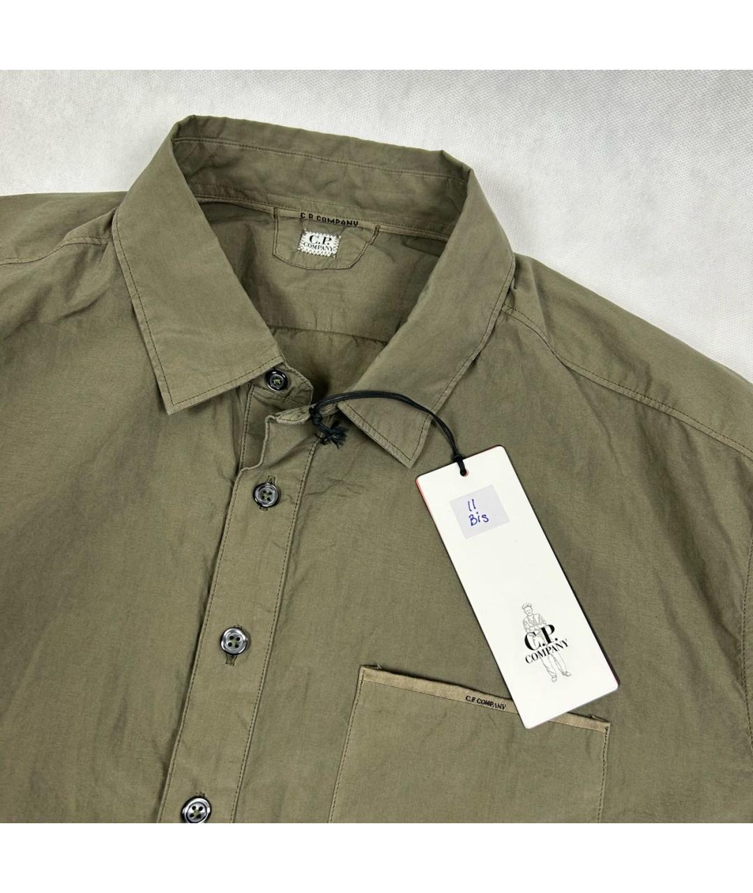 CP COMPANY Хаки хлопковая кэжуал рубашка, фото 3