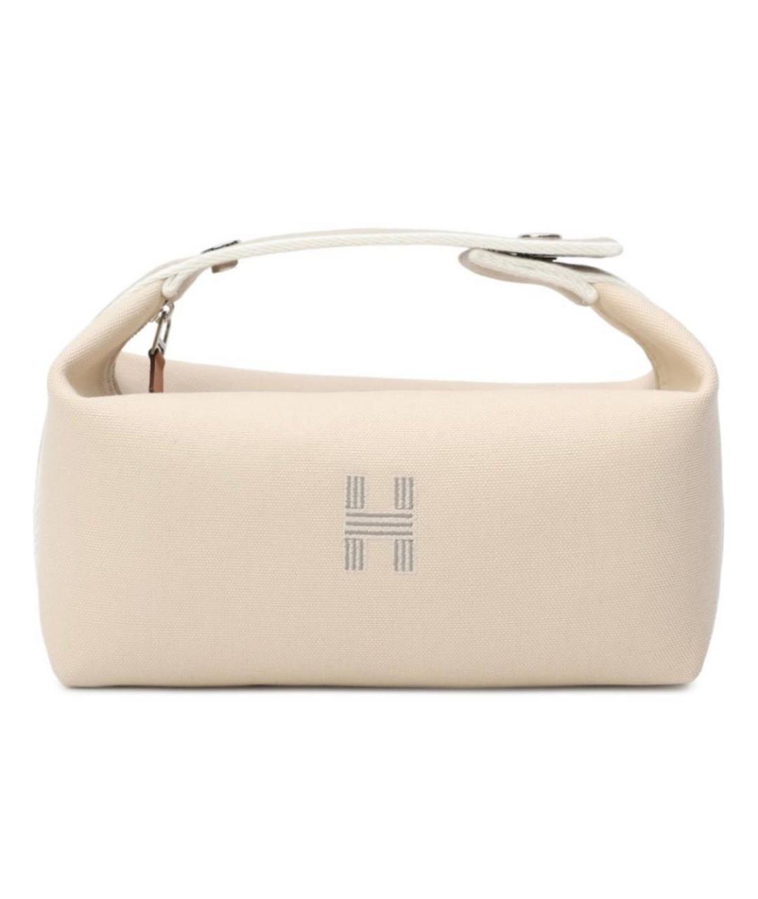 HERMES Бежевая косметичка, фото 1