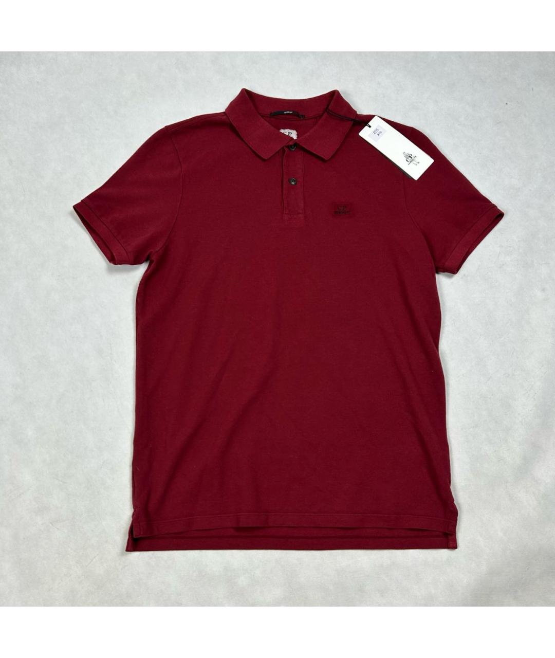 CP COMPANY Бордовое хлопковое поло с коротким рукавом, фото 6